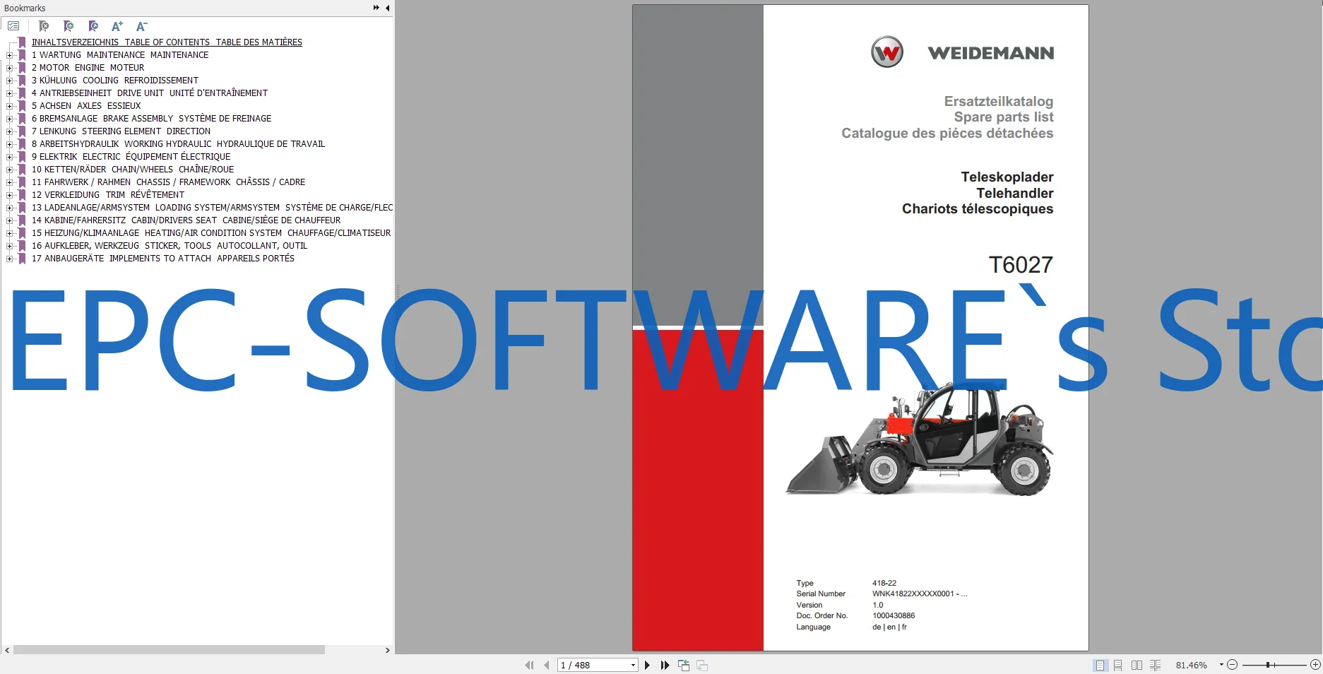 EPC-SOFTWARE Weidemann Ağır Ek - Heavy Equipment Software incelemesi ve fiyatı